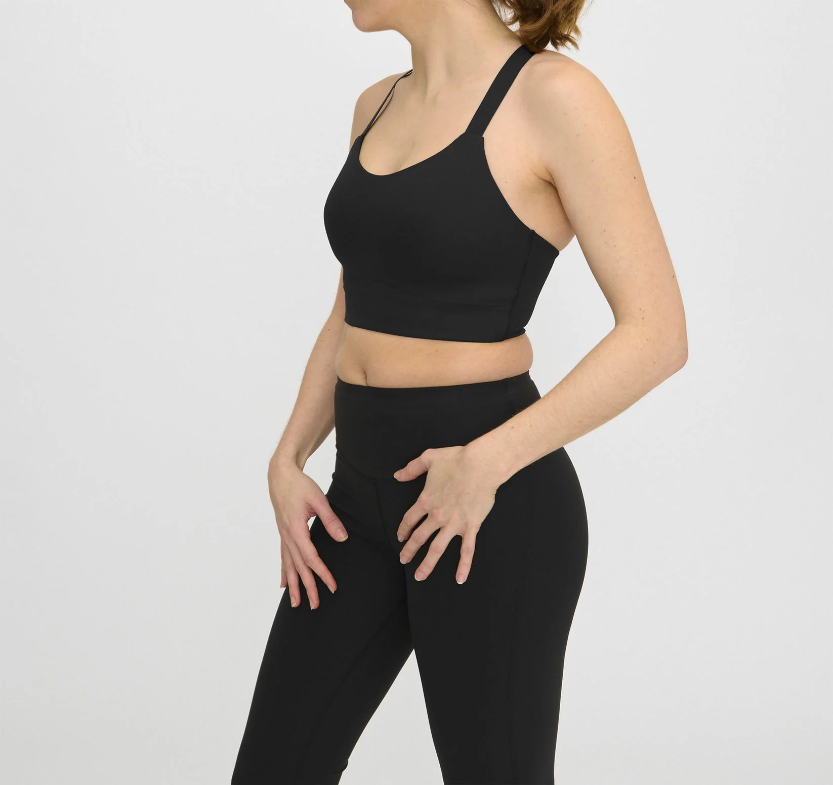 Active Cross Back Bra - Black - Image 2