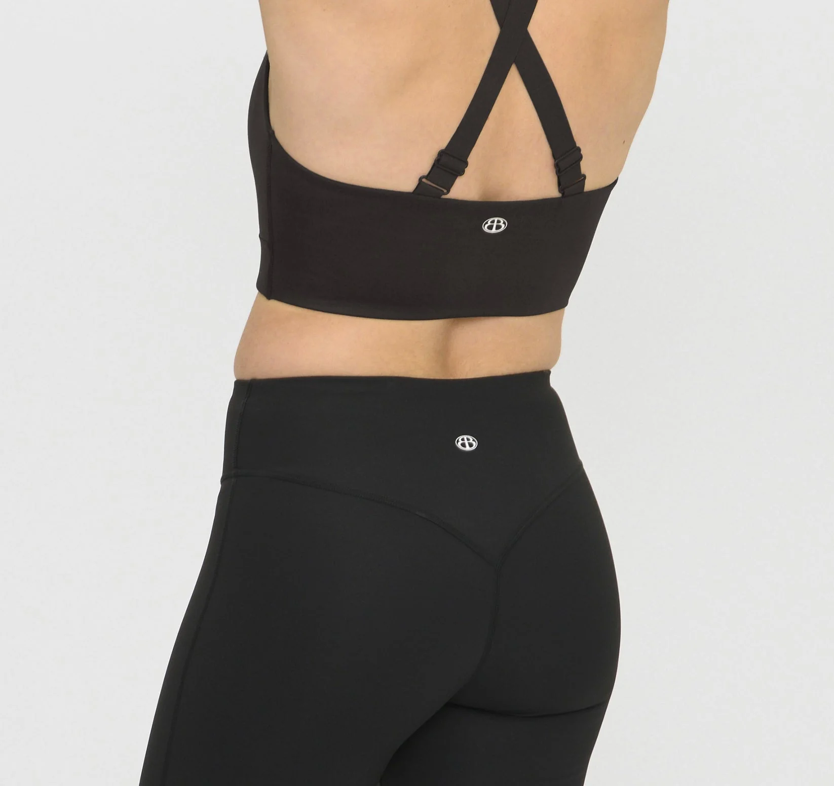 Active Cross Back Bra - Black - Image 3