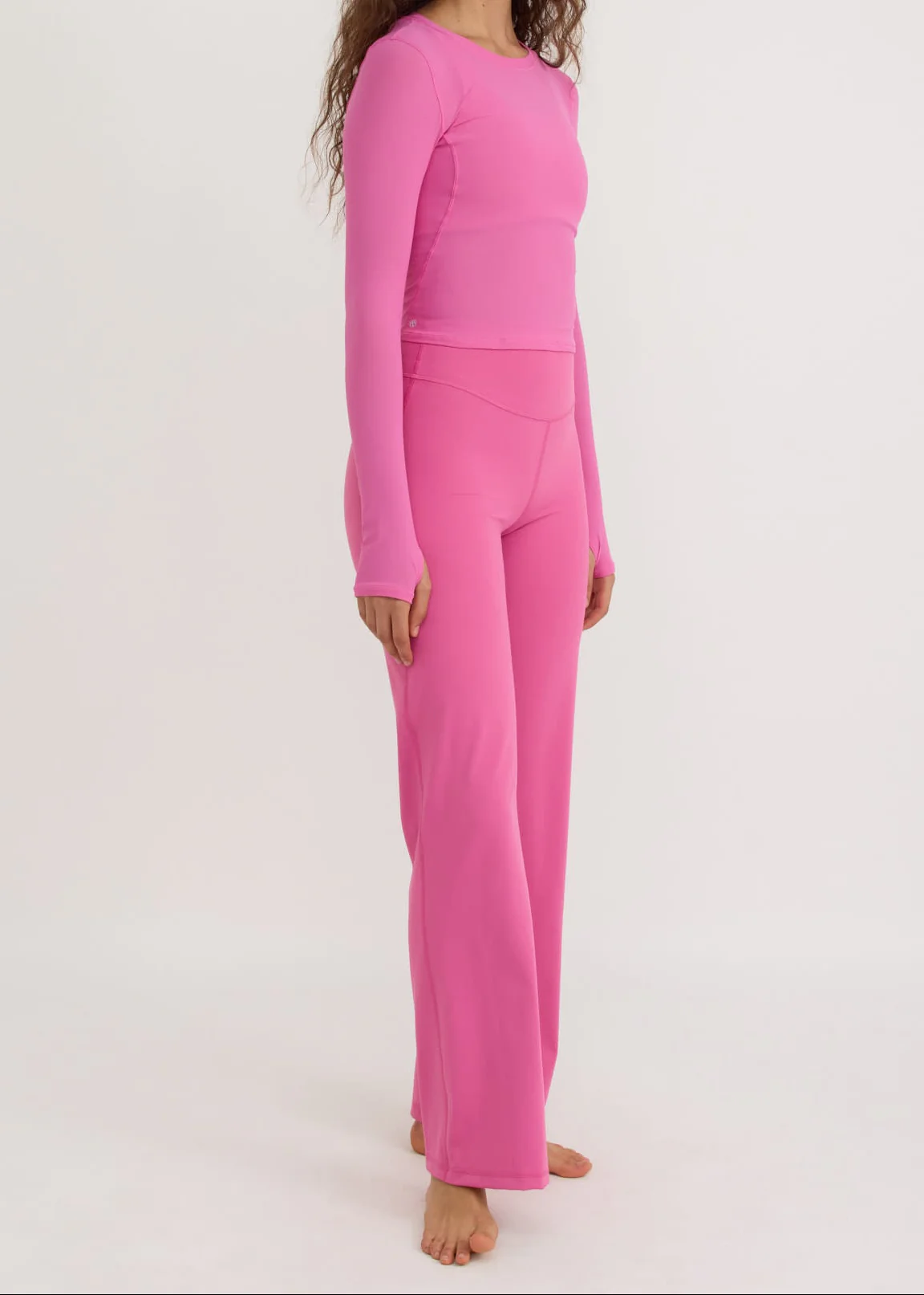 Active Mesh Long Sleeve Tee - Pink