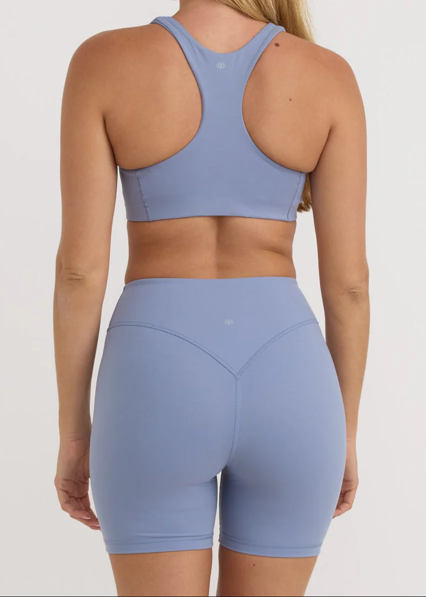 Active Racer Back Bra - Misty Blue - Image 2