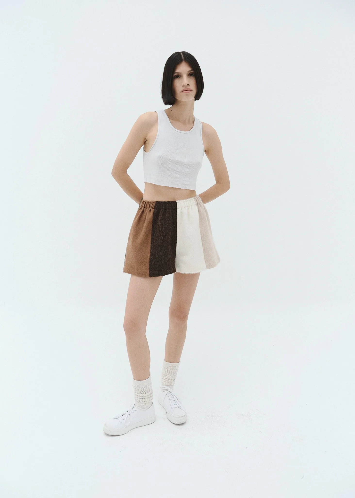 Alana Boxer Shorts - Brown Patchwork