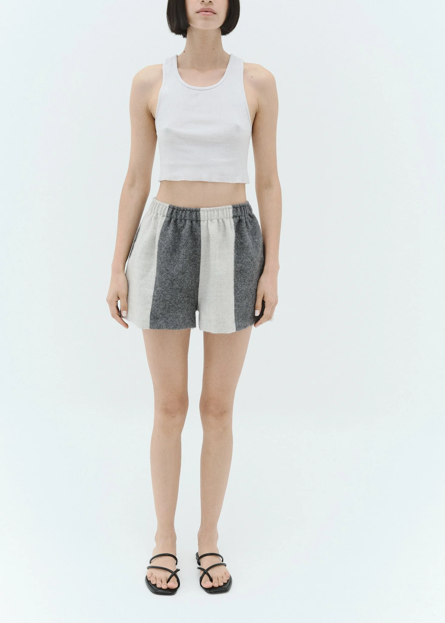 Alana Boxer Shorts - Grey Patchwork