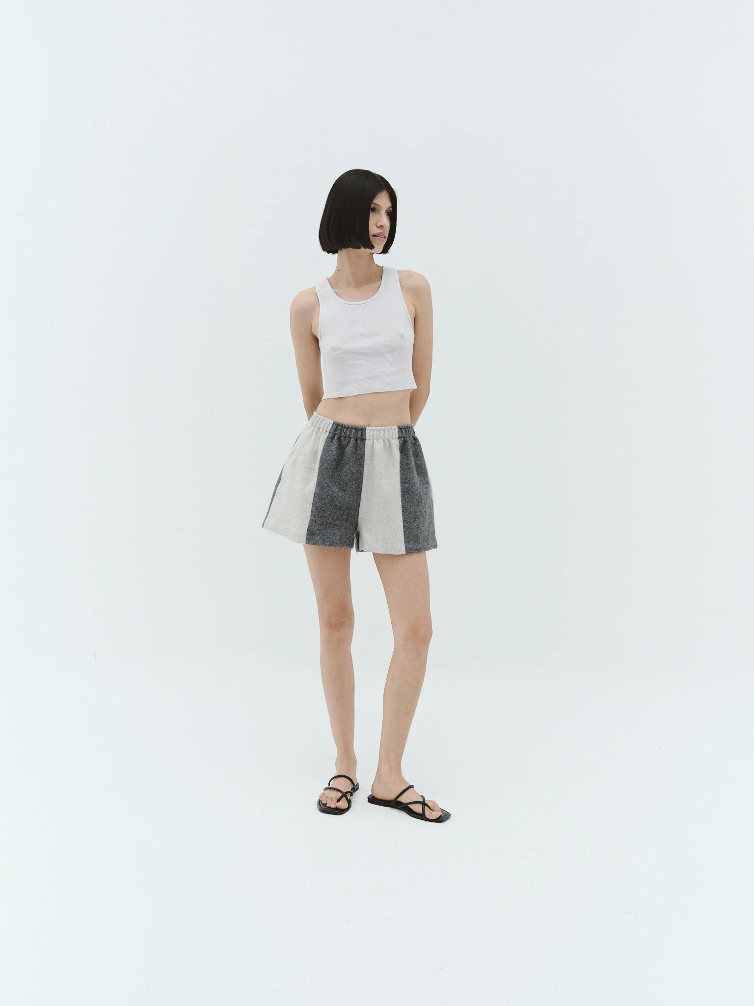 Alana Boxer Shorts - Grey Patchwork - Image 4