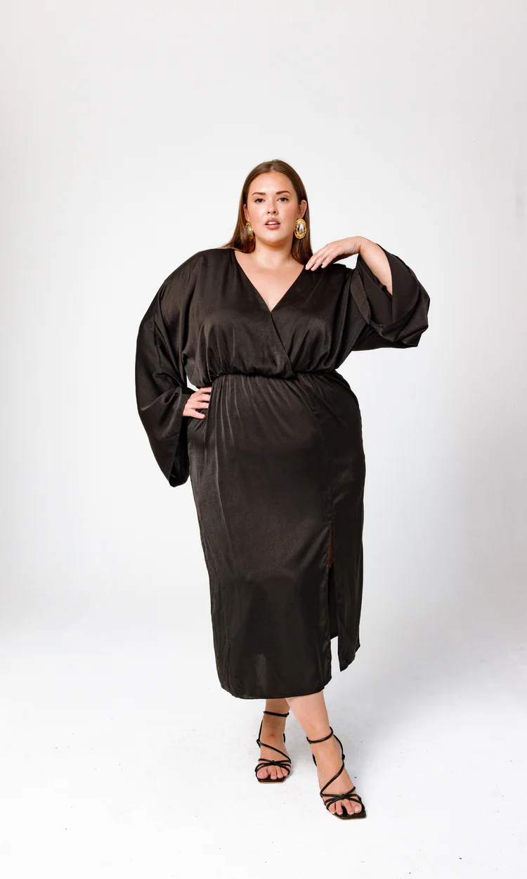 Alayiah Midi Dress - Black - Image 2