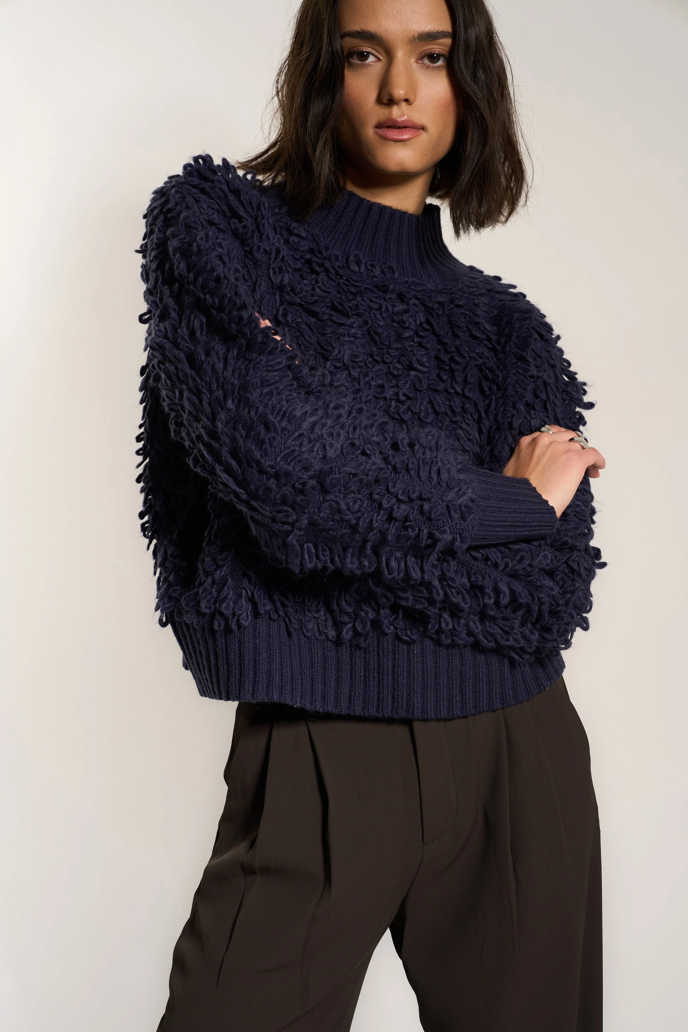 Amara Turtleneck - Navy - Image 2