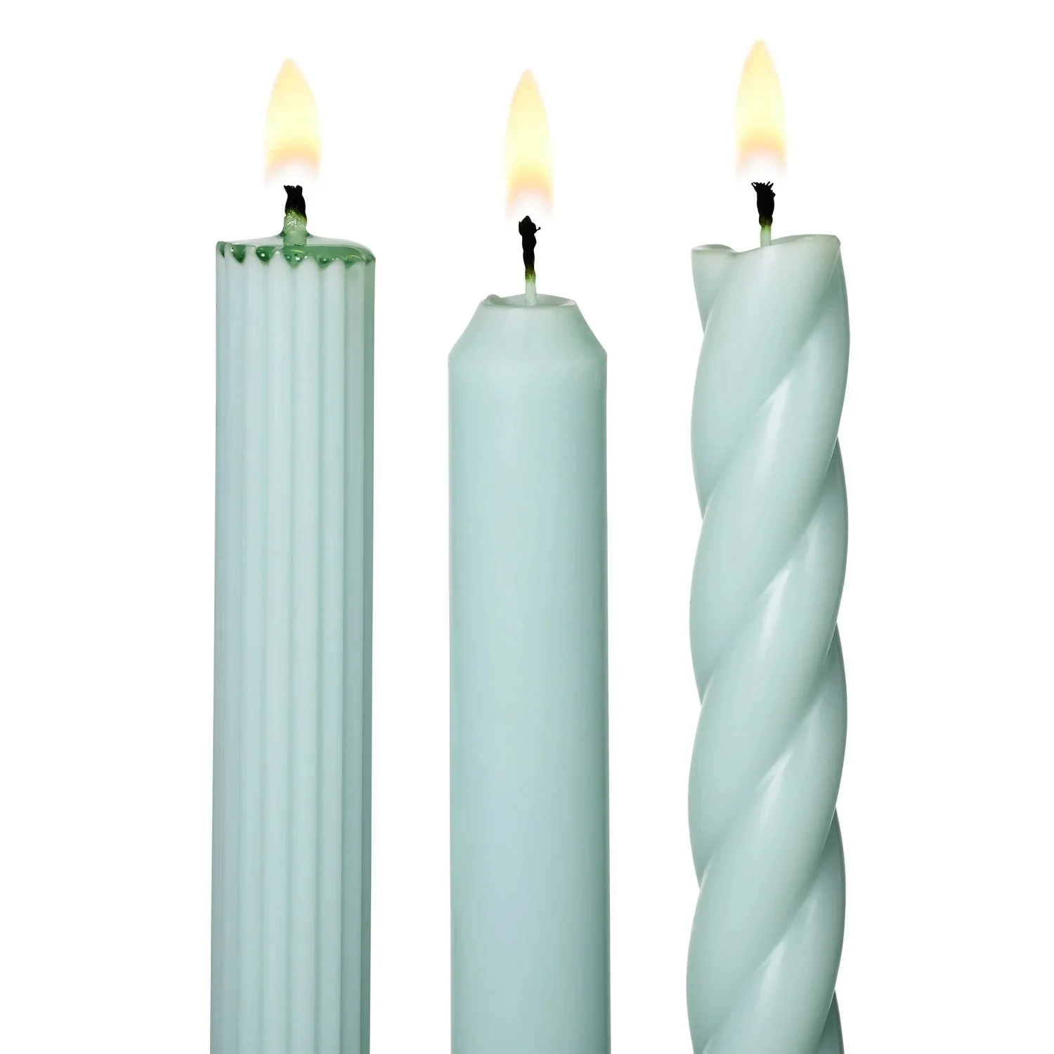 Assorted Candle Tapers 3-Pack - Sea Mist - Image 3