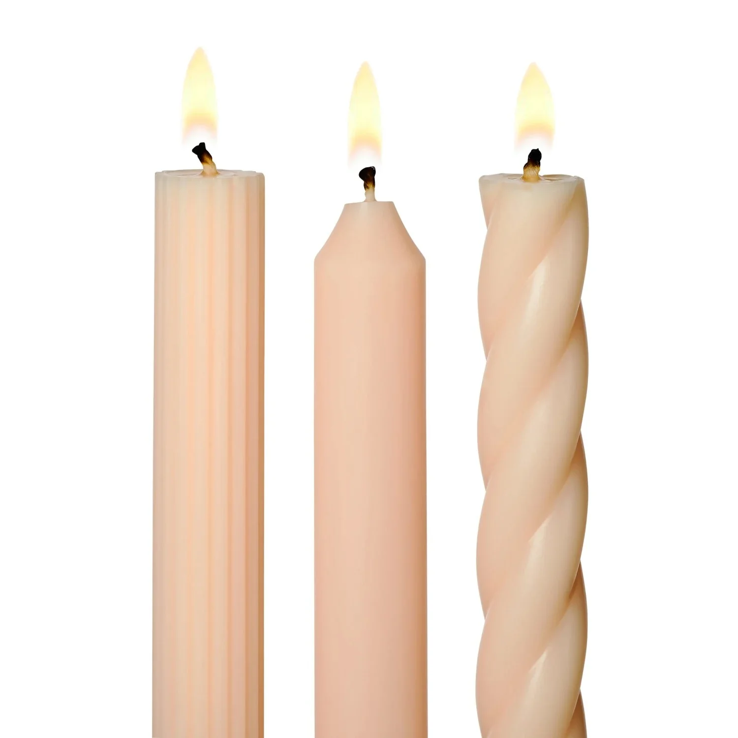Assorted Candle Tapers 3-Pack - Petal - Image 3