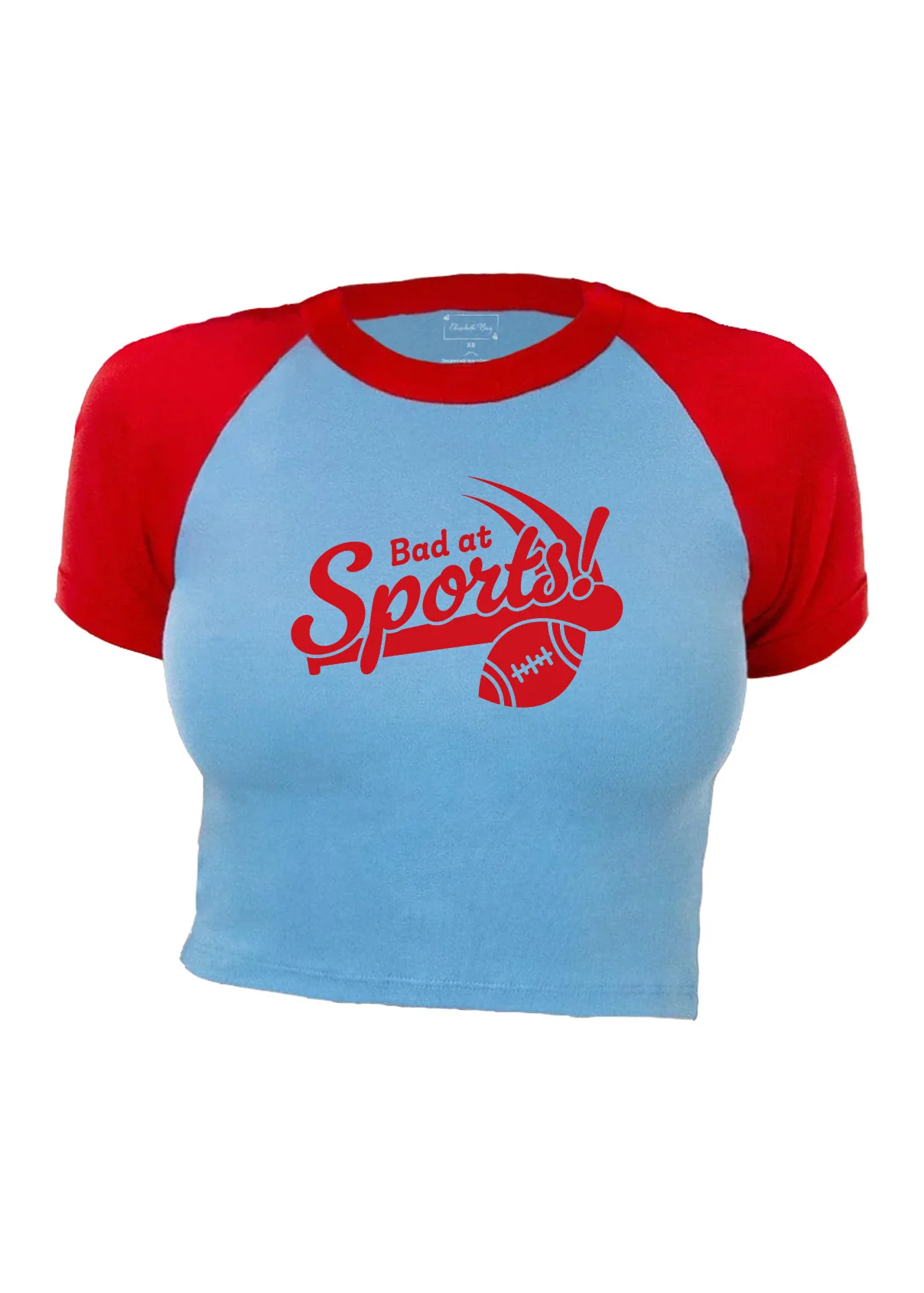 Bad at Sports | Rag Tee - Red & Blue
