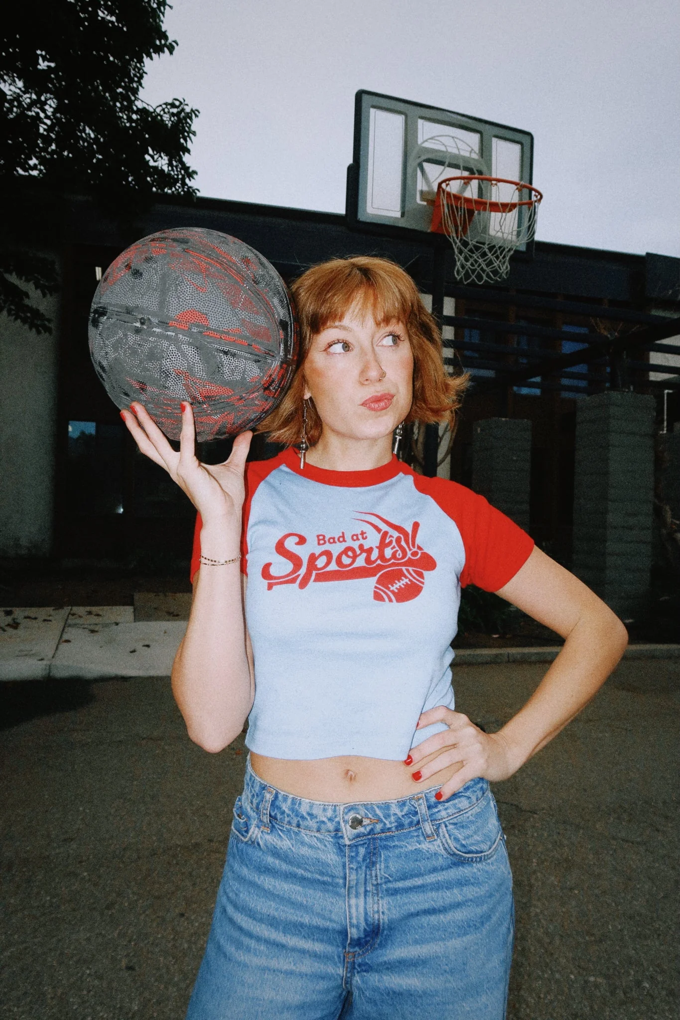 Bad at Sports | Rag Tee - Red & Blue - Image 2