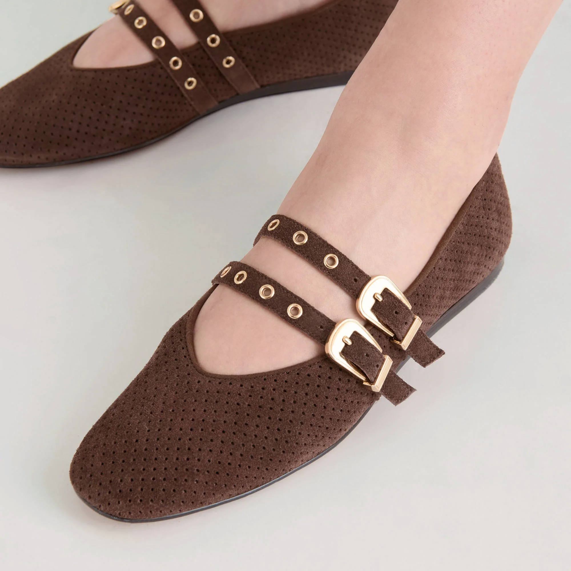 Baylee Flat - Dark Brown Suede - Image 6