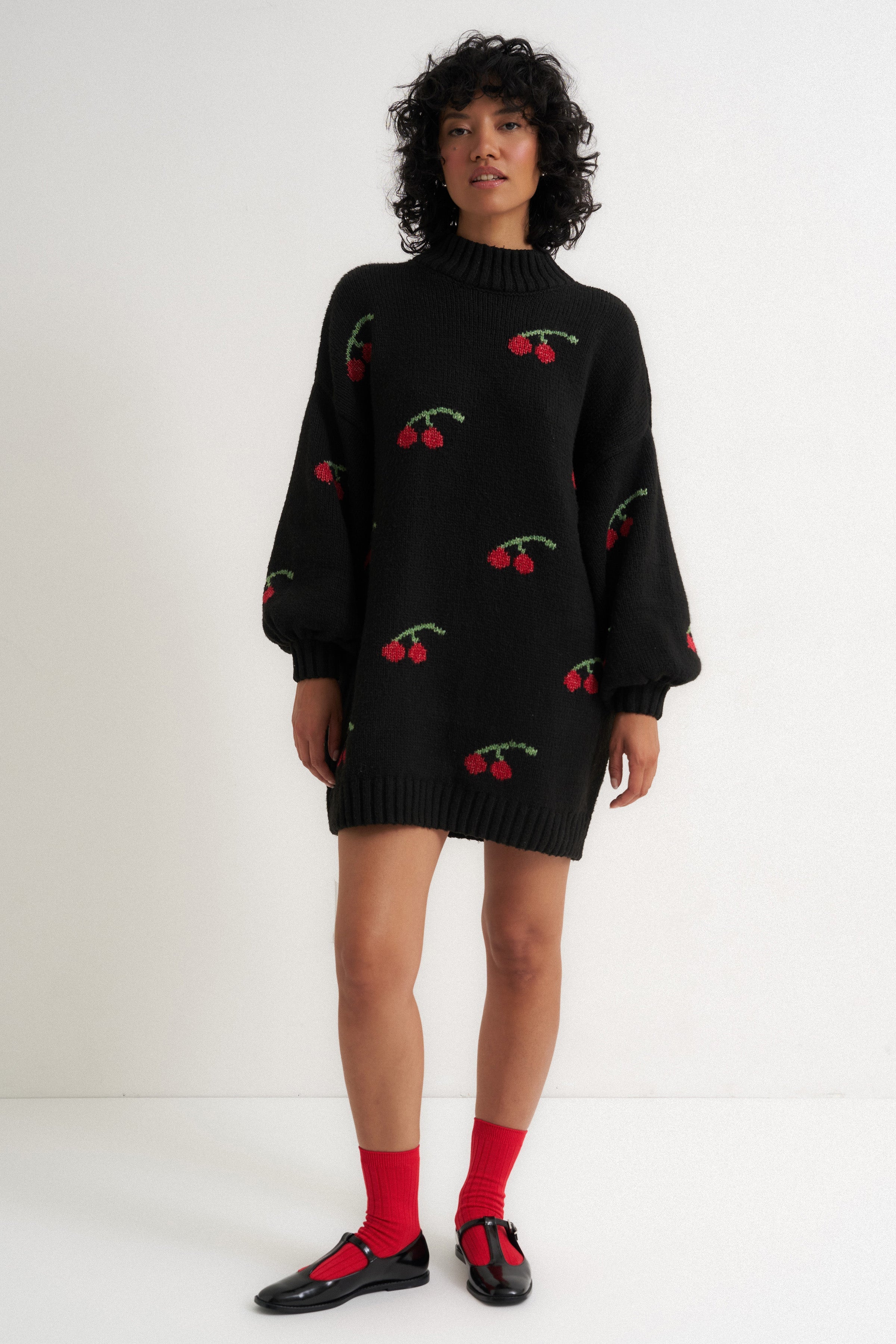 Bellamy Mini Dress - Black Cherry - Image 3