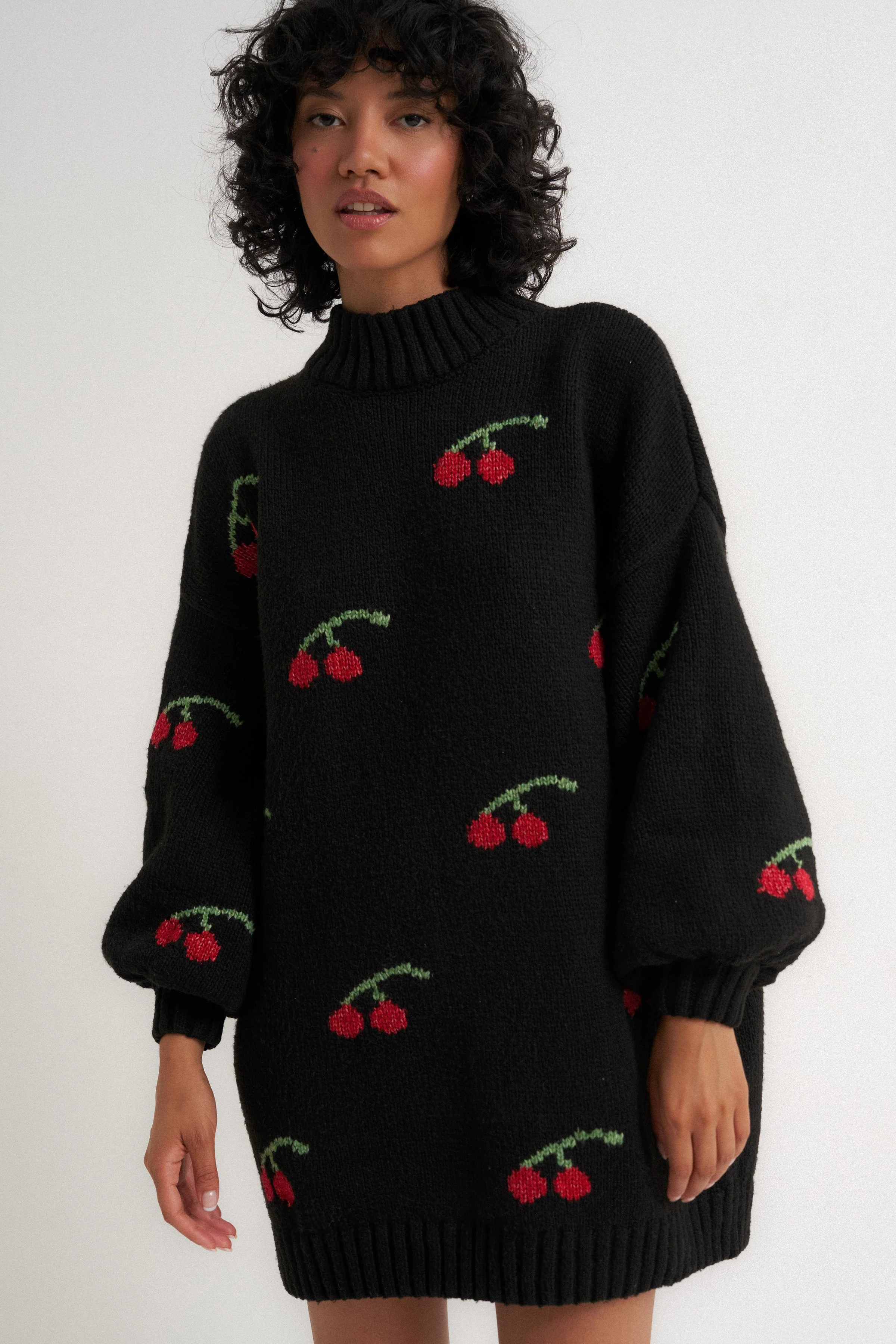 Bellamy Mini Dress - Black Cherry - Image 5