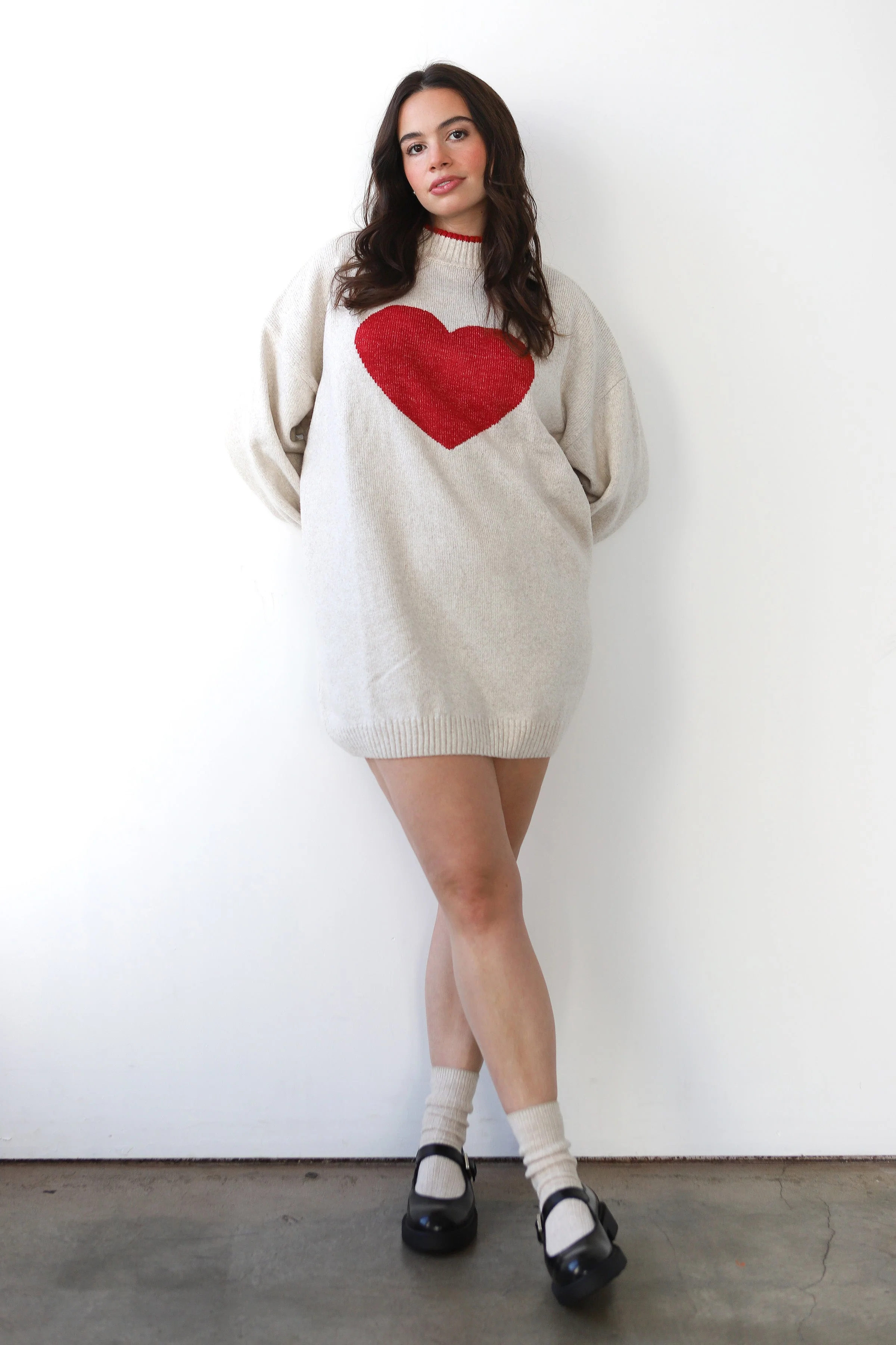 Bellamy Mini Dress - Red Hearts - Image 2