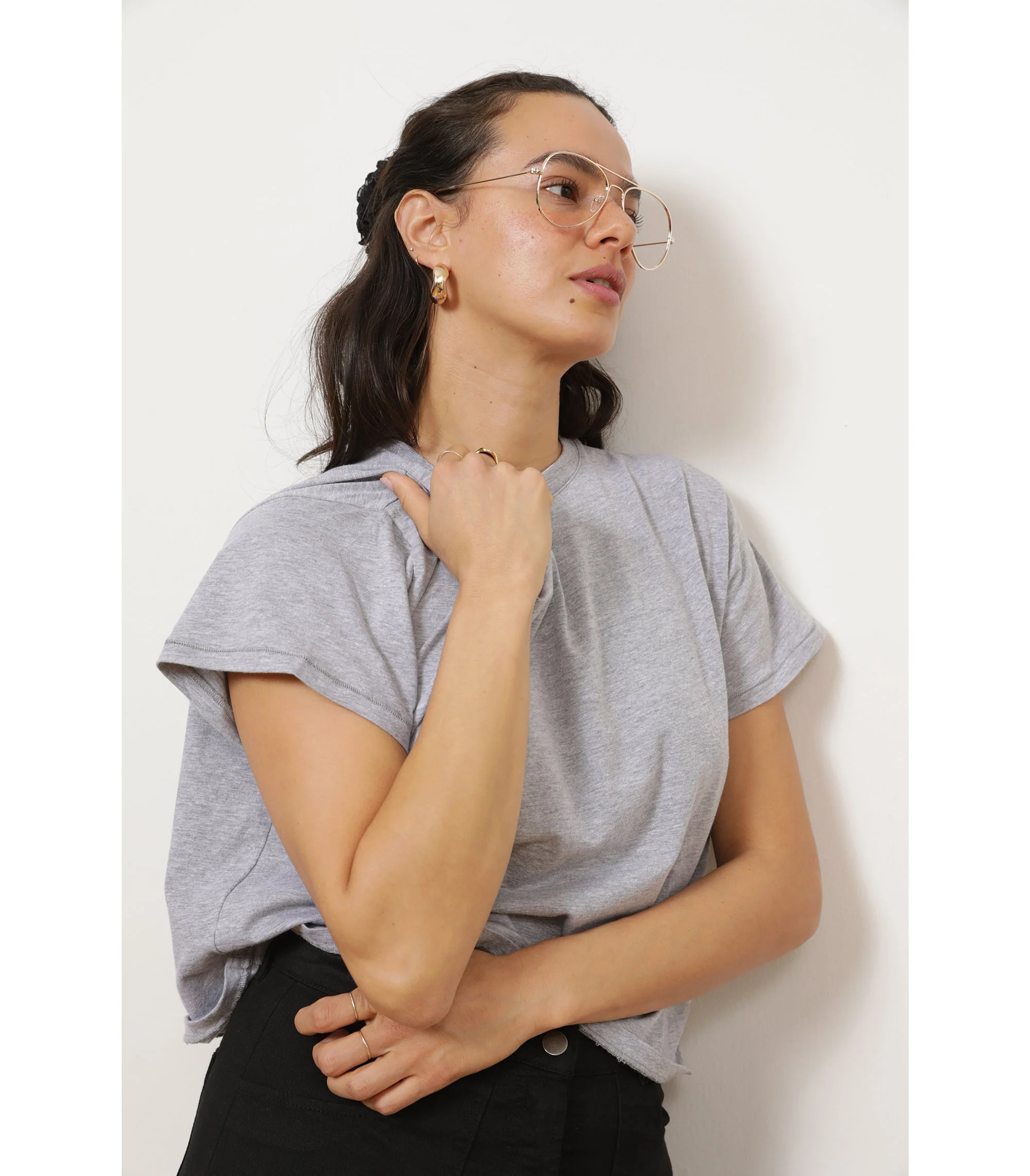 Bessette Soft Washed Tee - Heather Gray - Image 3
