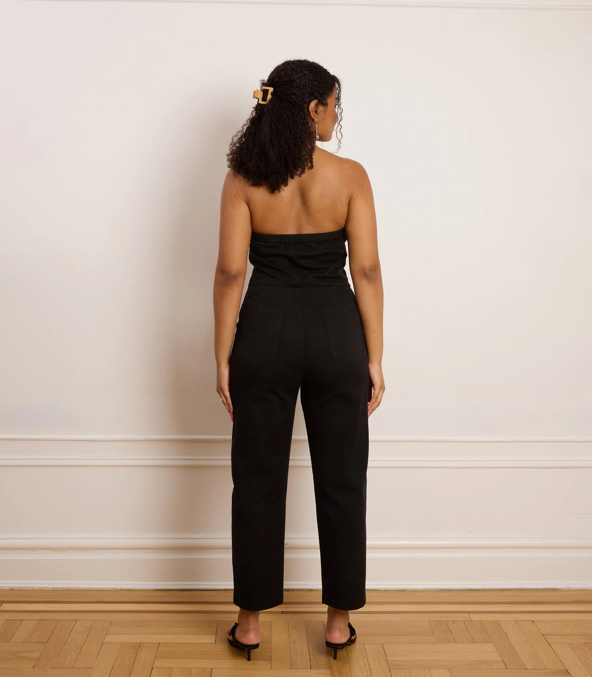 Beverly Strapless Jumpsuit - Black - Image 2