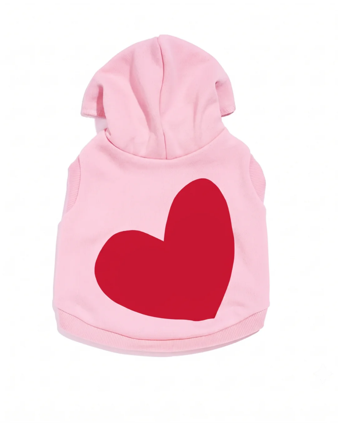 Big Full Heart Animal Hoodie - Pink & Red