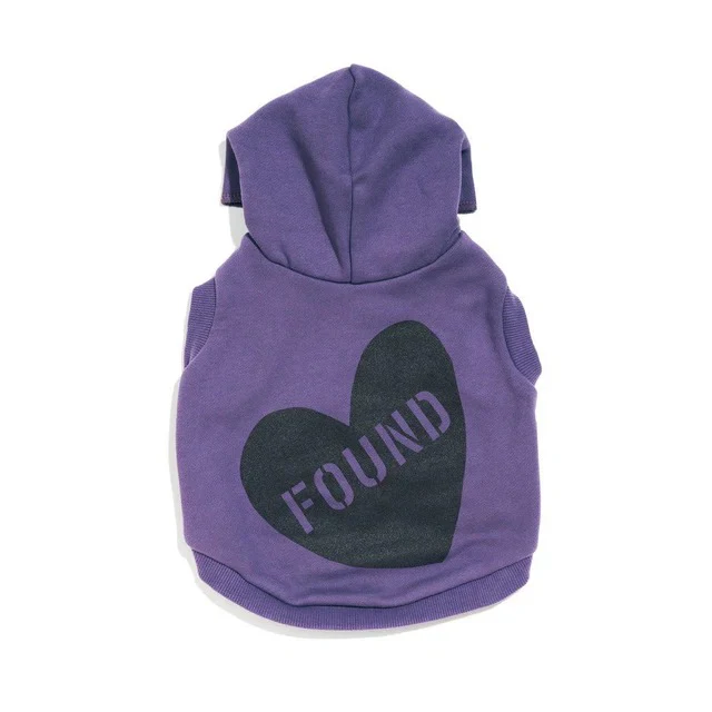 Big Full Heart Animal Hoodie - Purple & Plum