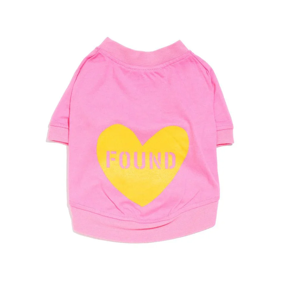 Big Full Heart Animal T-Shirt - Candy Pink & Yellow