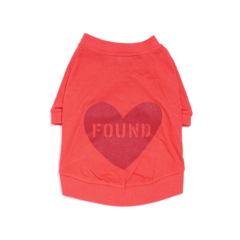 Big Full Heart Animal T-Shirt - Coral Orange & Brick