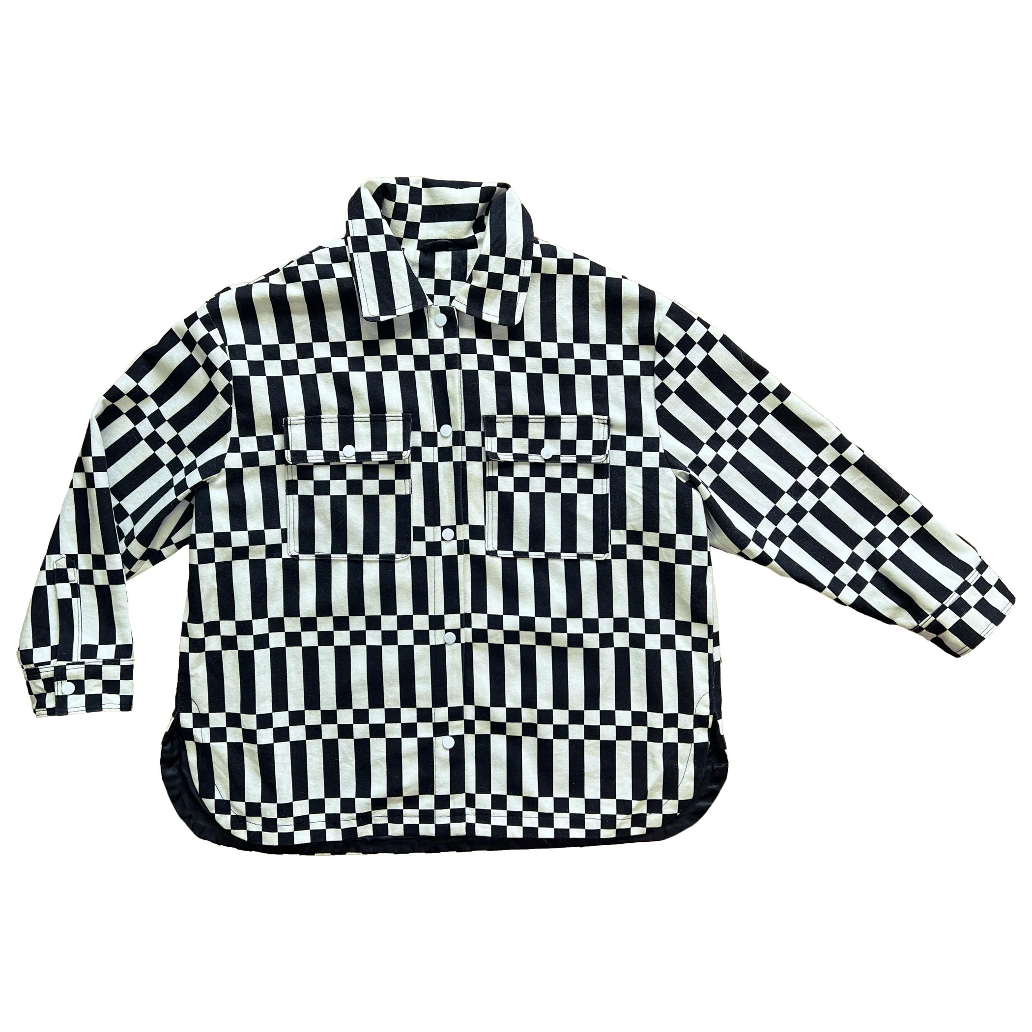 Billie Jacket - Black/Ivory Check - Image 4