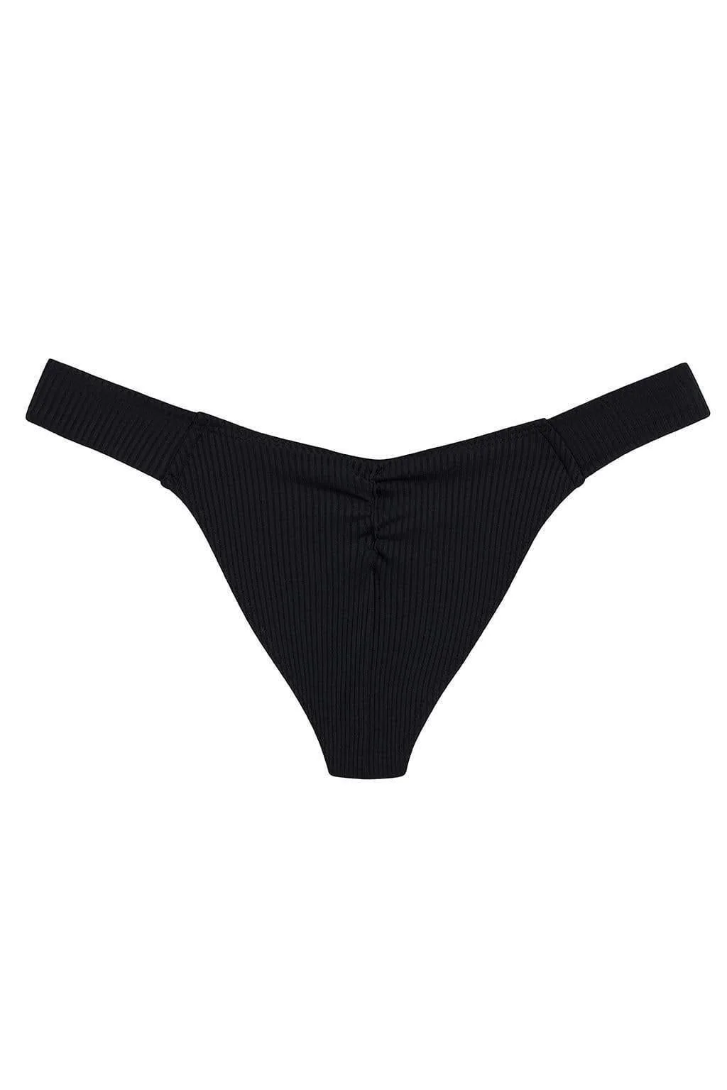 Black Rib Added Coverage Uno Bikini Bottom - Image 3