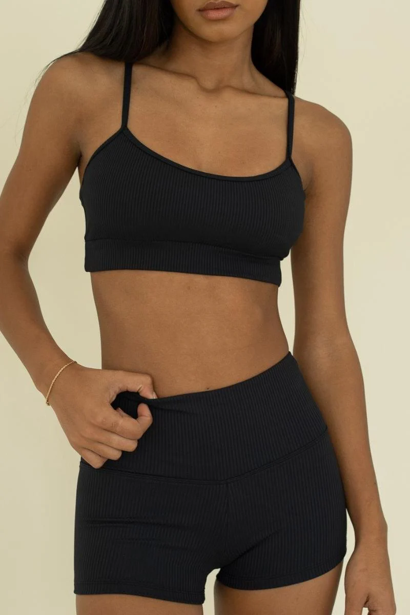 Black Rib Micro Bike Short - Image 12
