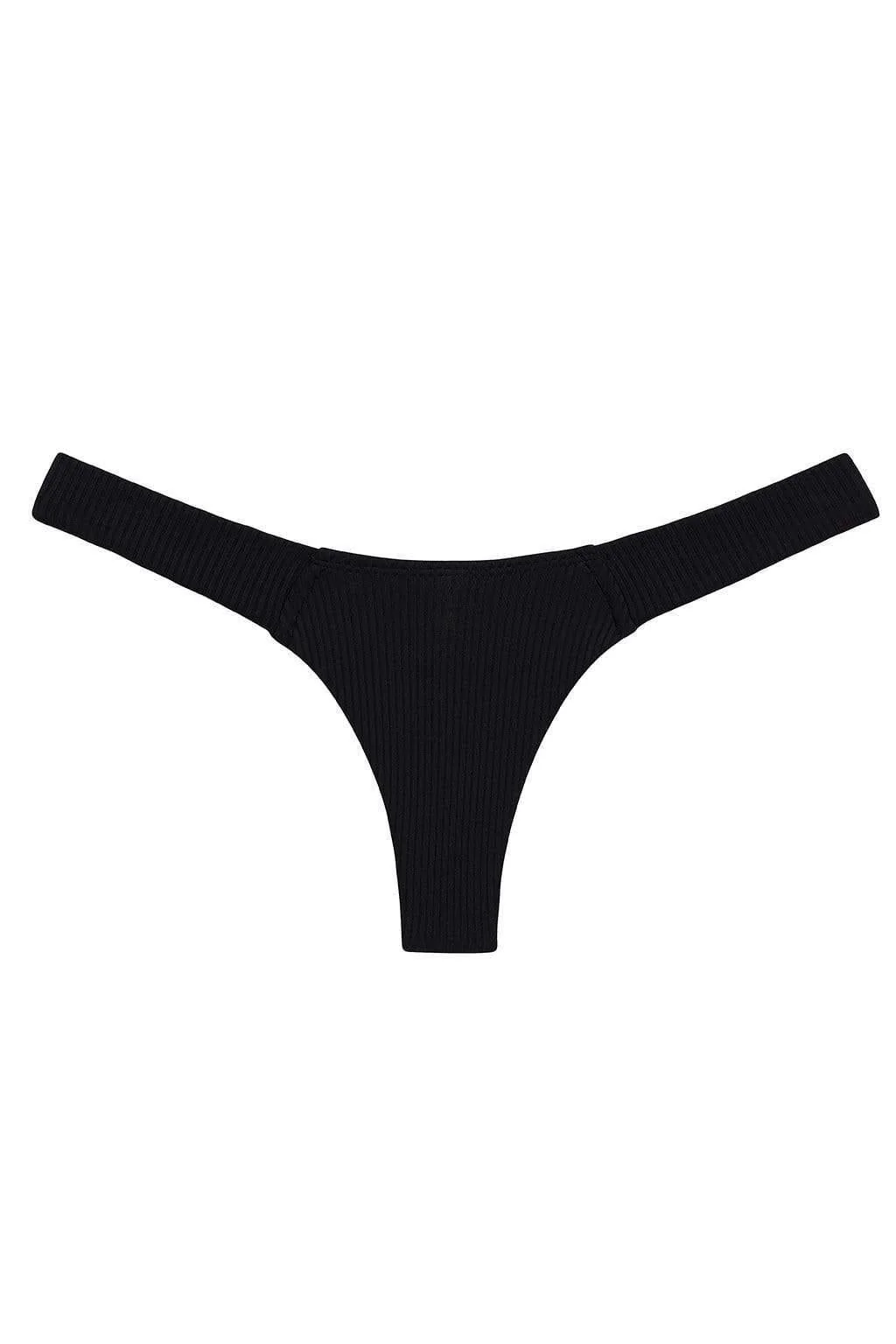 Black Rib Uno Bikini Bottom - Image 2