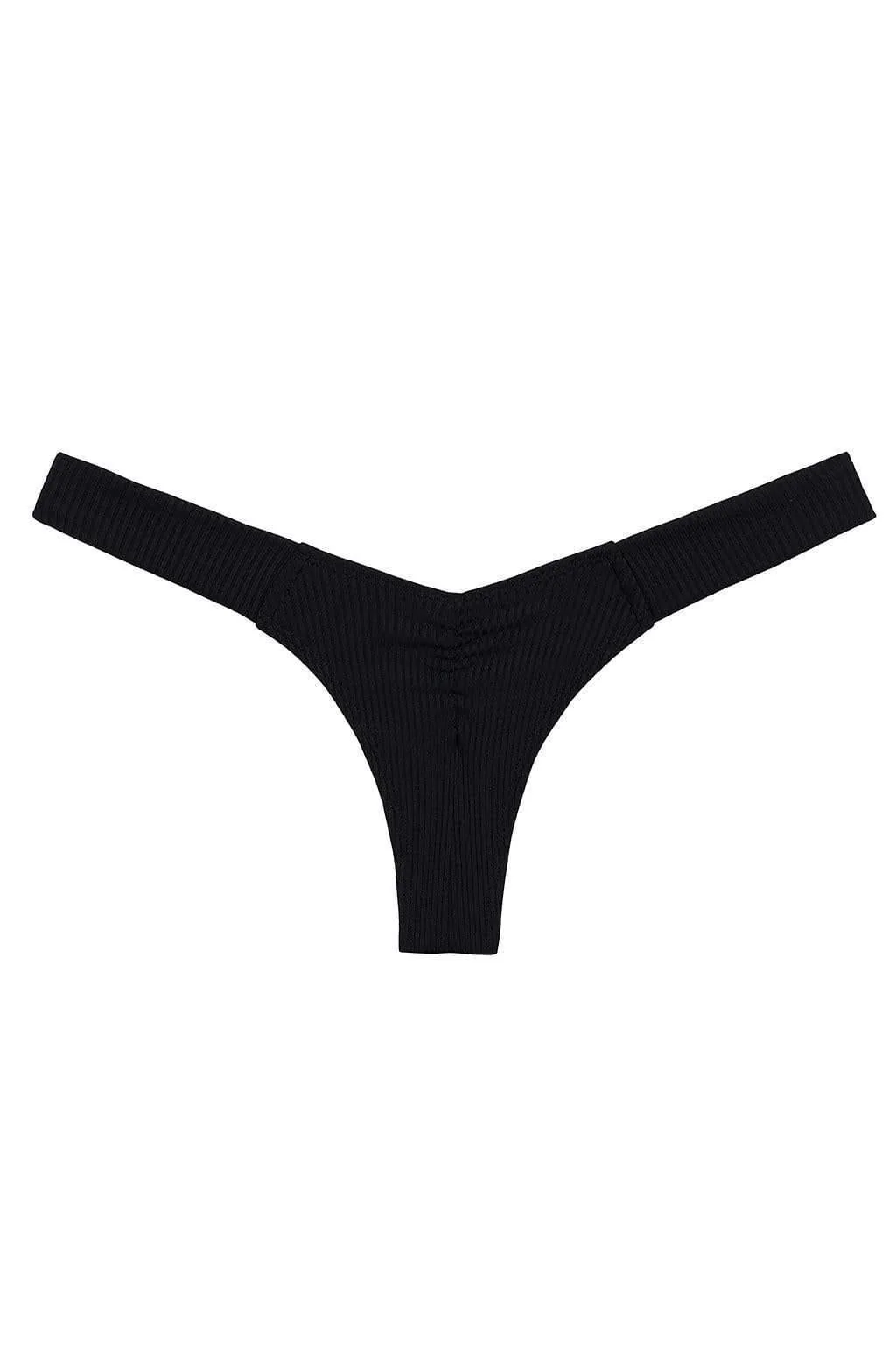 Black Rib Uno Bikini Bottom - Image 3