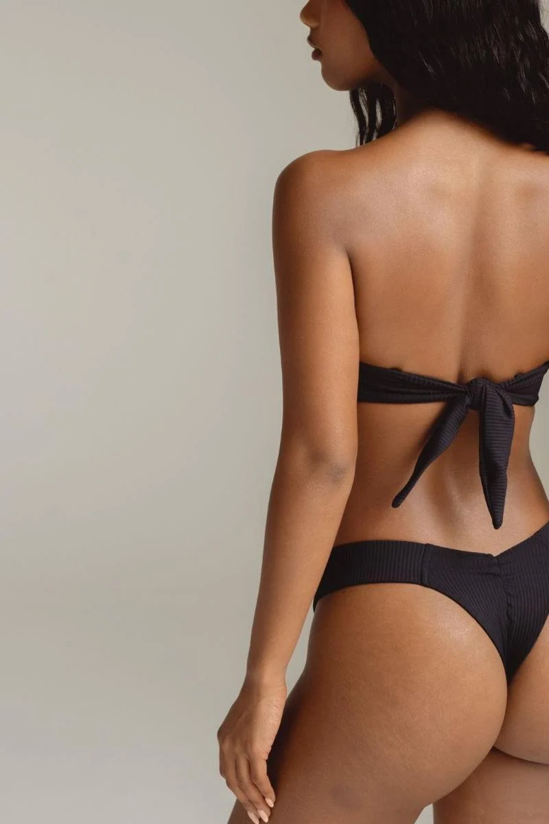 Black Rib Uno Bikini Bottom - Image 6