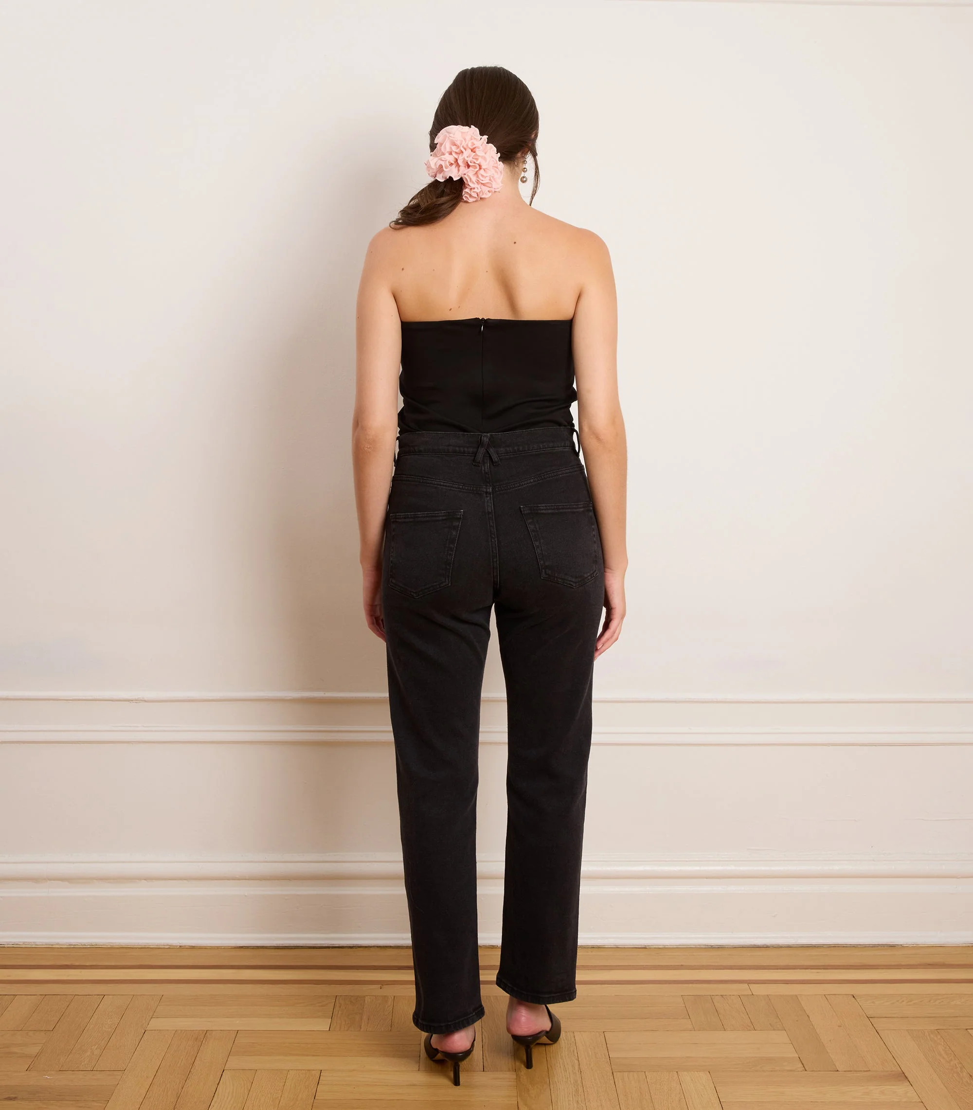 Winona High Rise Stovepipe Jeans - Black - Image 2