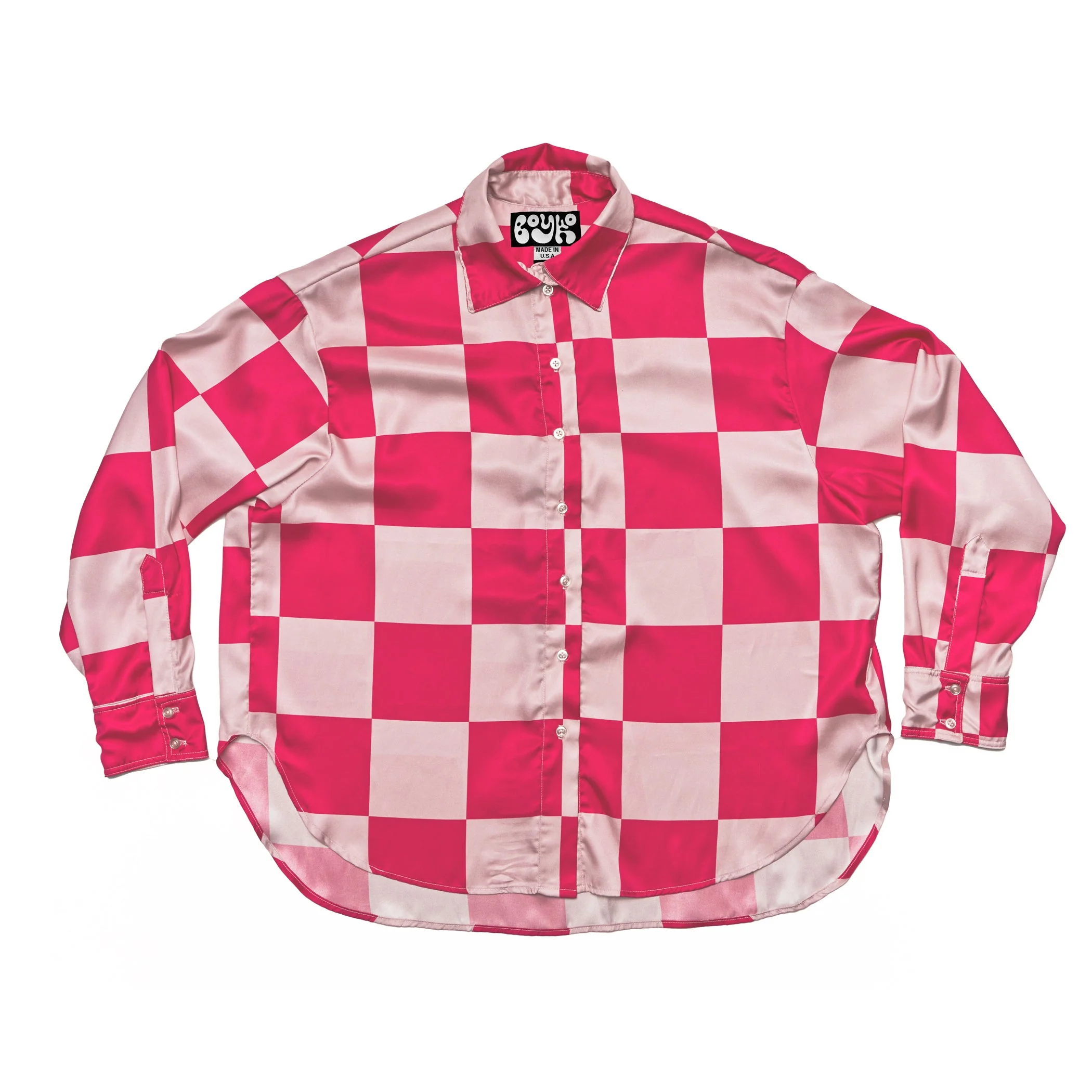 Blake Blouse - Hot Pink Check - Image 3