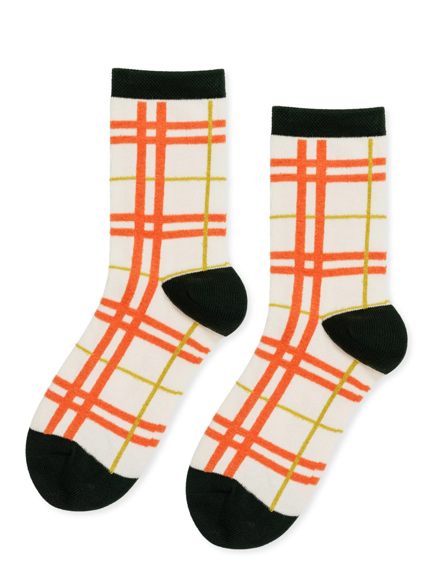 Boucle Plaid Crew Sock
