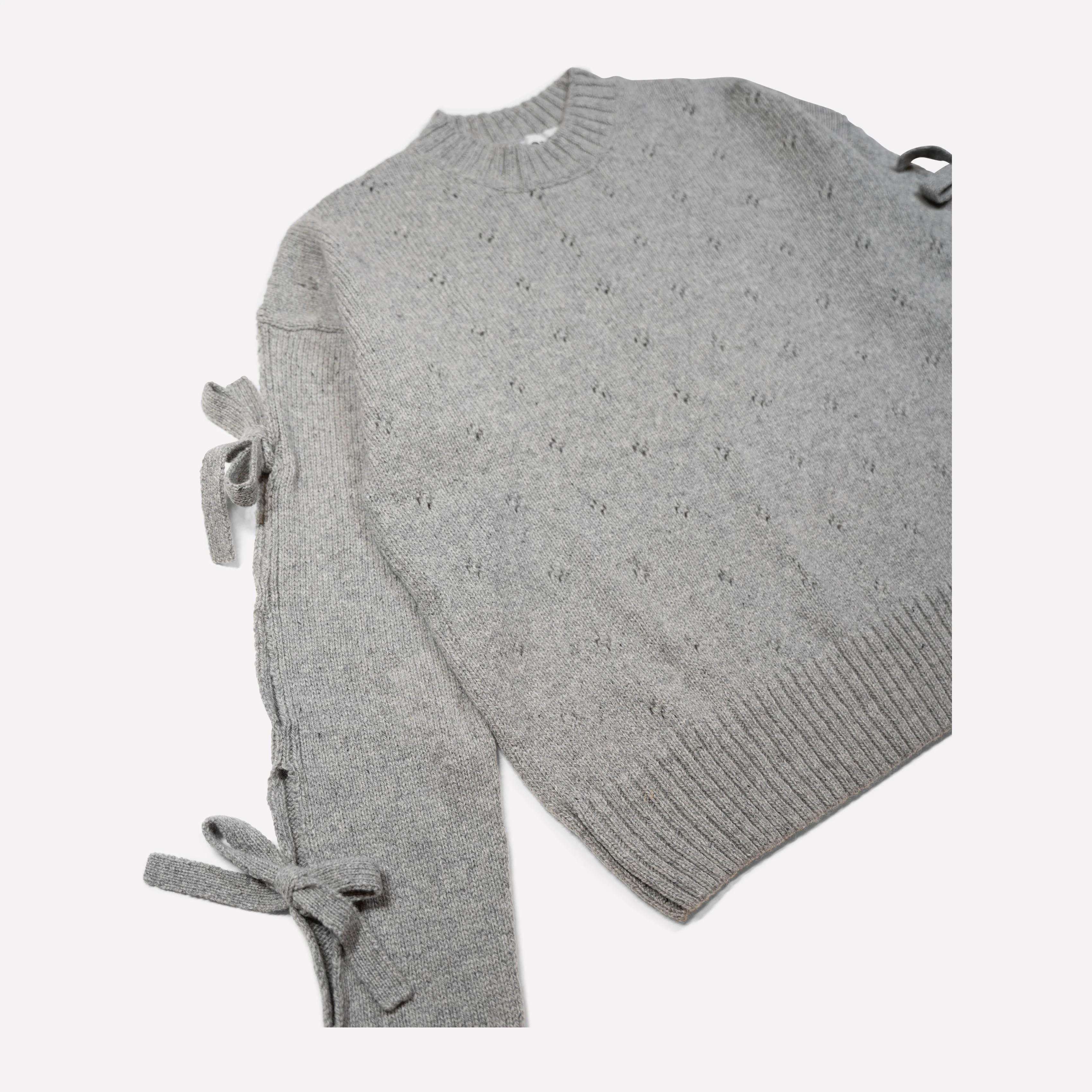 Bow Sweater - Grey - Image 2