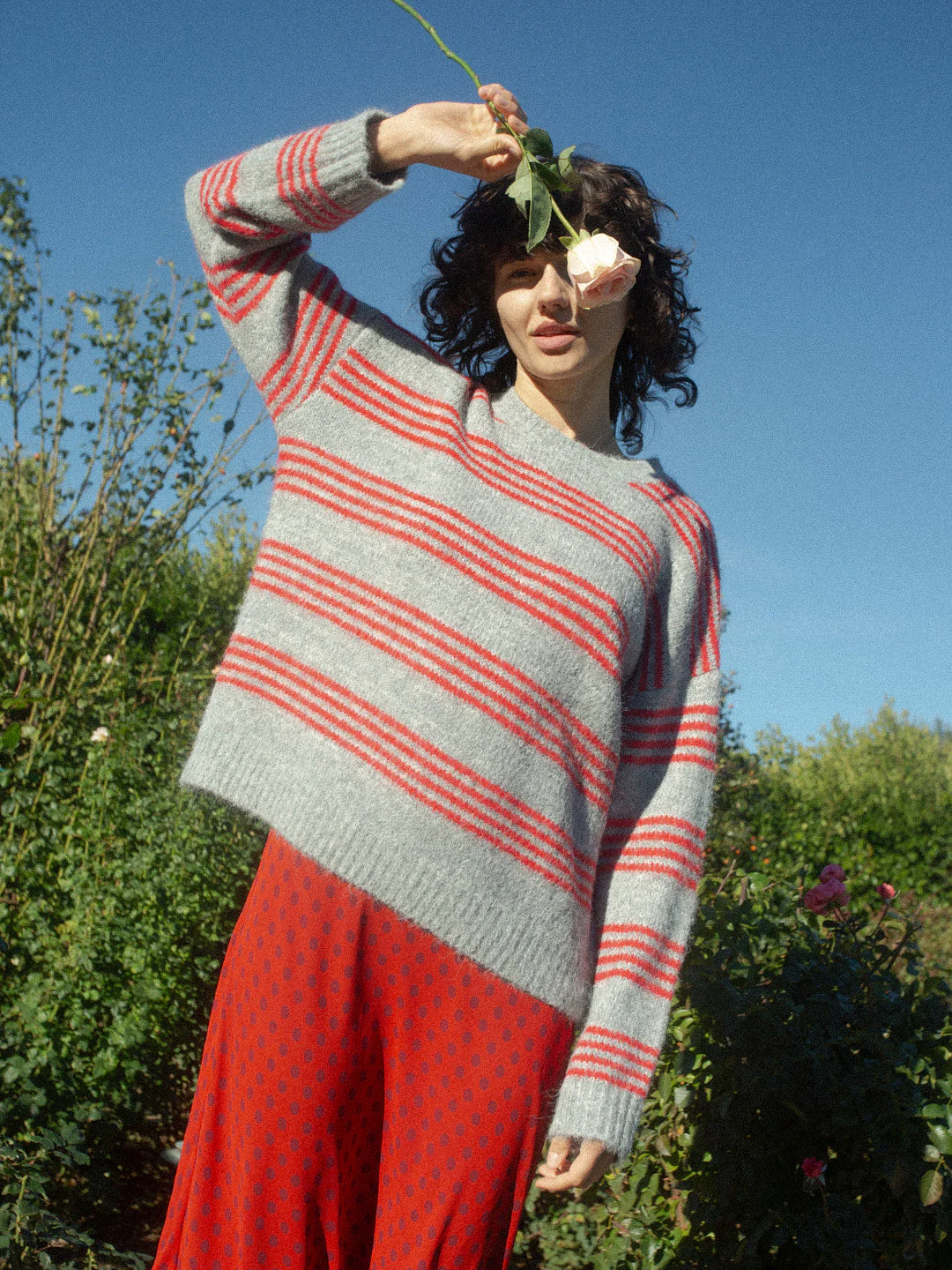 Bronte Sweater - Grey Stripe - Image 3