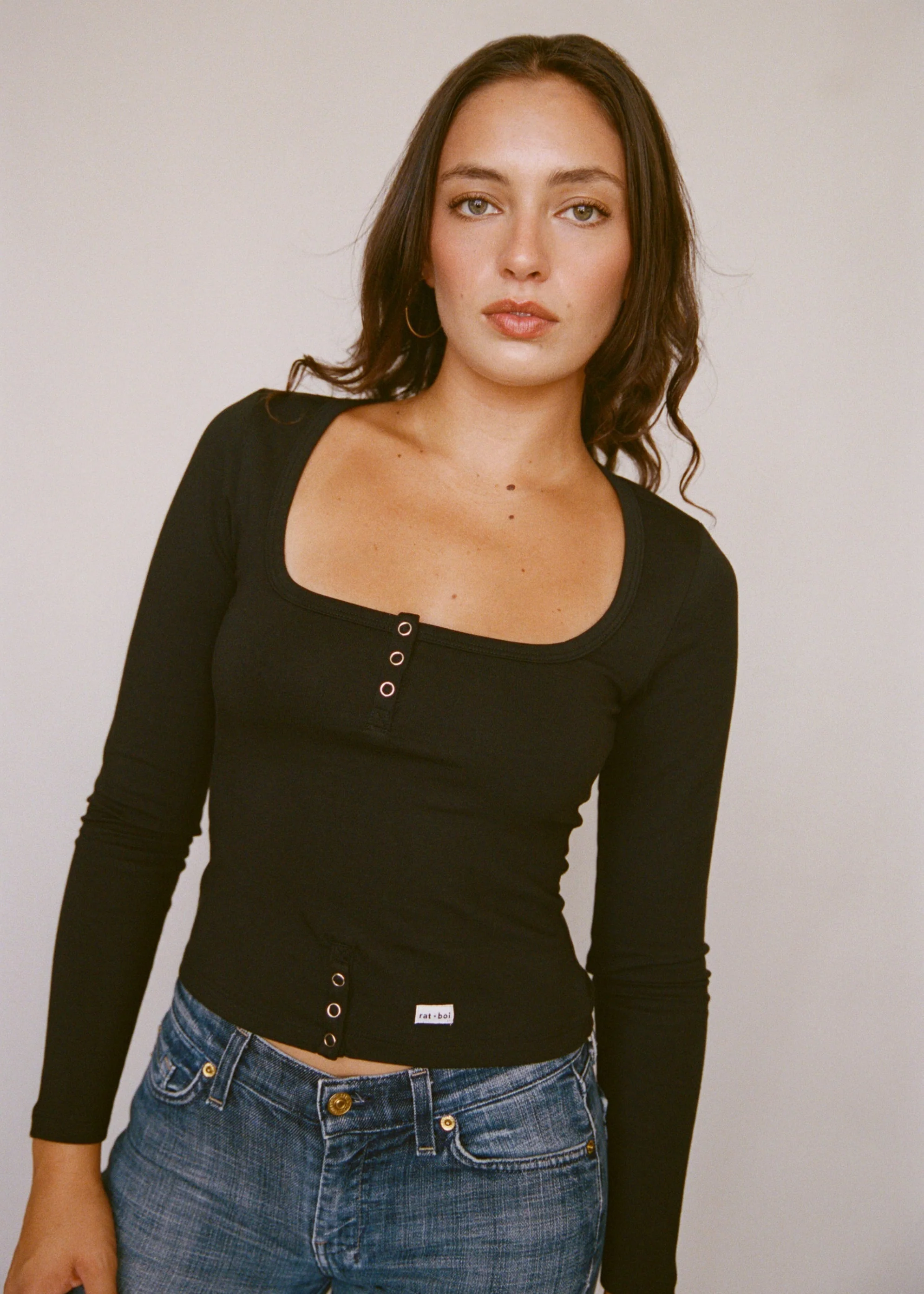 Butterfly Snap Top - Onyx