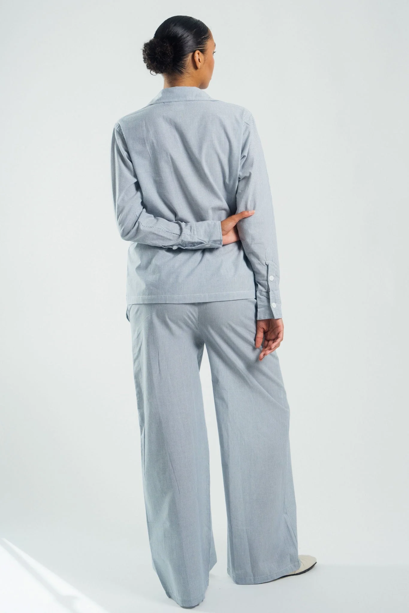 Button Down Shirt Ocean Blue Stripe - Image 4