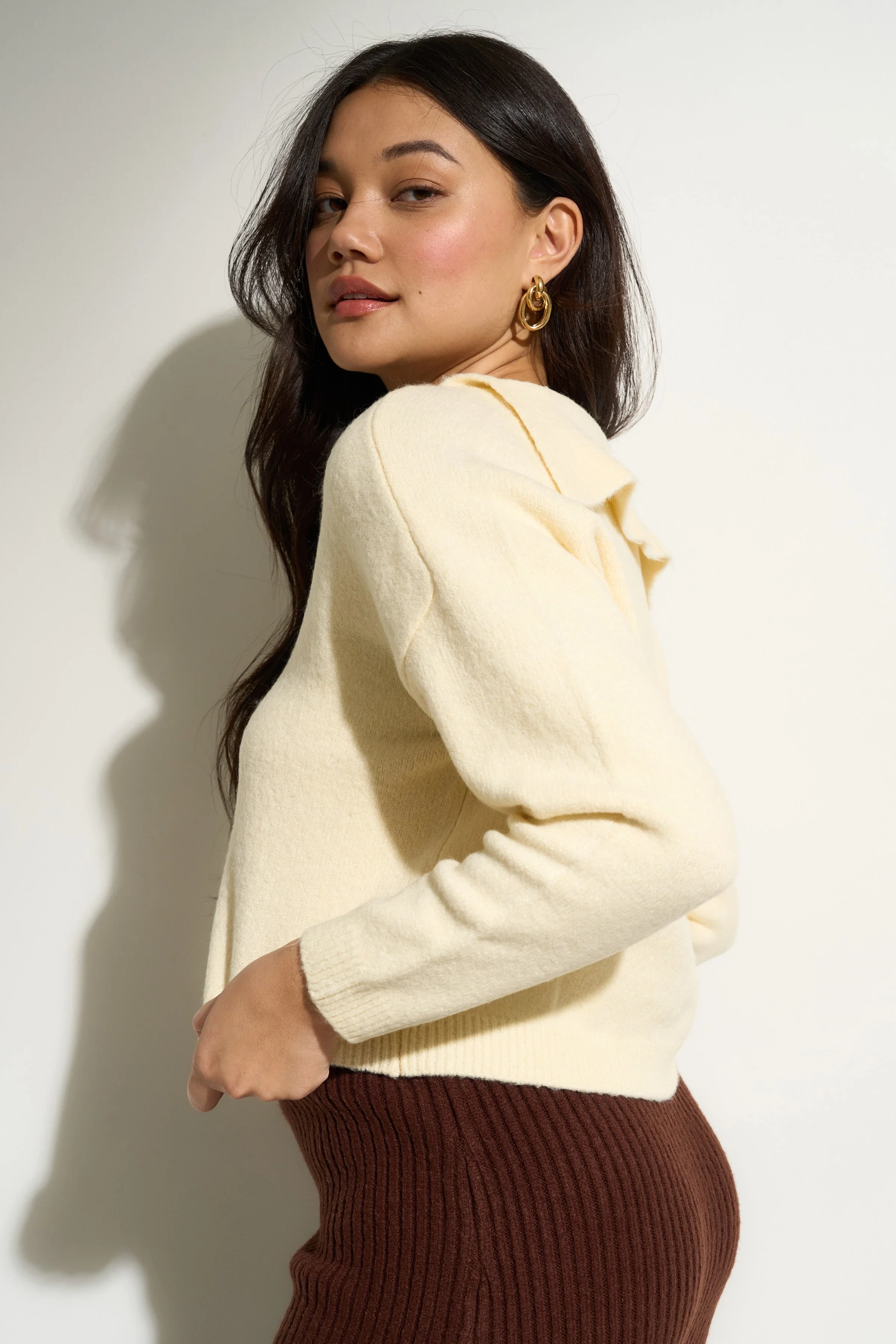 Camille Knit Pullover - Creme - Image 4