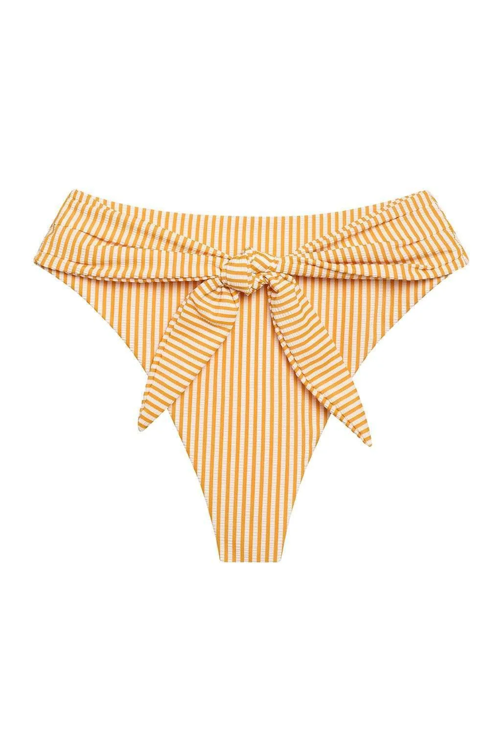 Canary Stripe Paula Tie-Up Bikini Bottom - Image 2