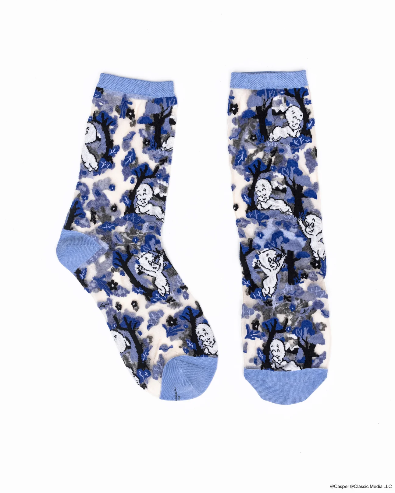Casper and Trees Sheer Crew Sock - Image 2