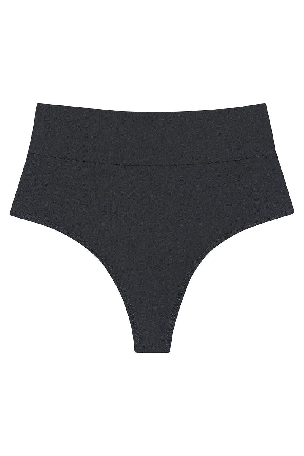 Charcoal Added Coverage High Rise Bikini Bottom - Image 2