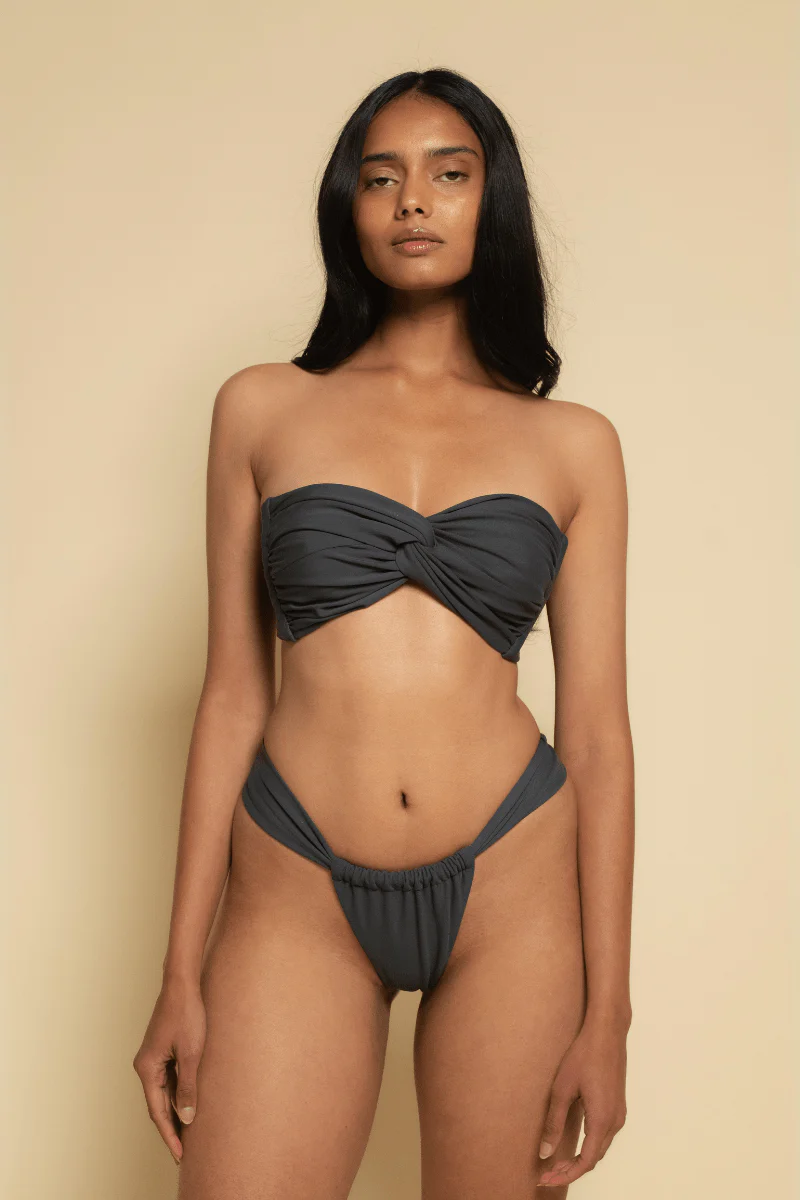 Charcoal Turban Bikini Top - Image 3