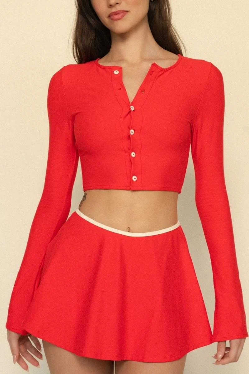 Cherry Cream Binded Ballet Skirt - Image 5