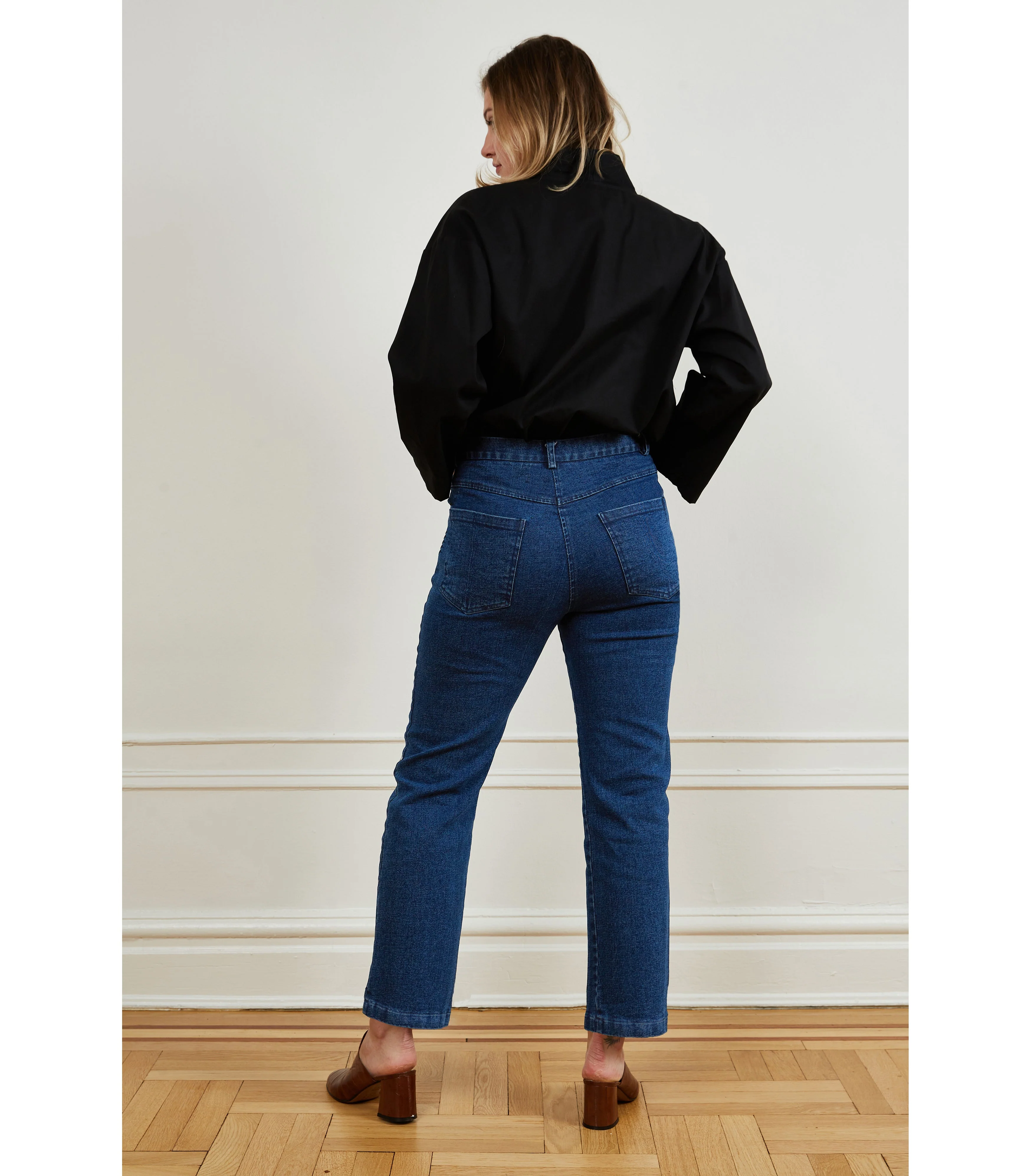 Cleo Straight Ankle Jeans - Dark Indigo - Image 5