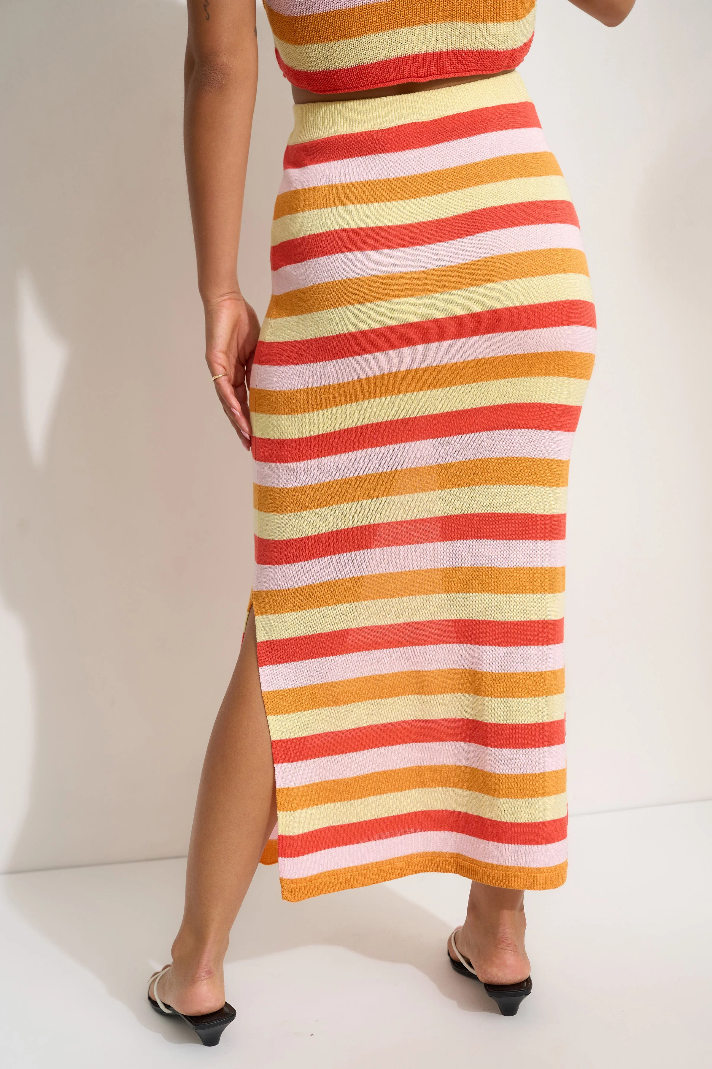 Clover Maxi Skirt - Rose Stripe - Image 5