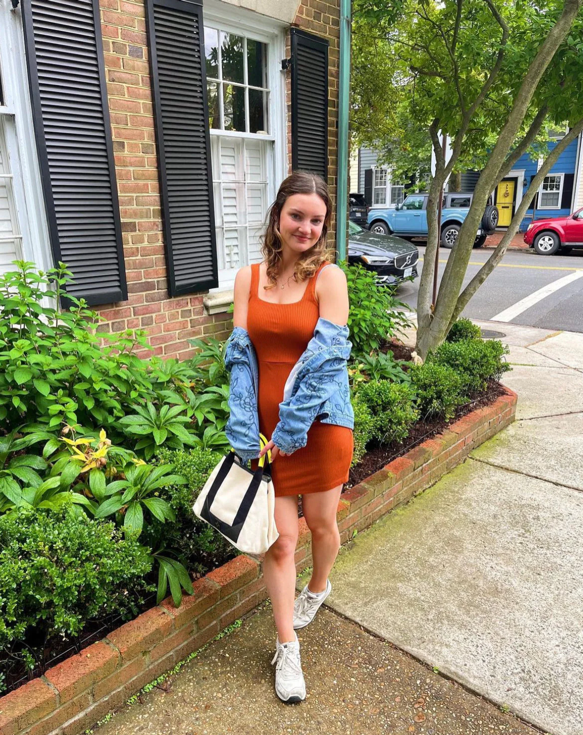 Sonja Dress in Rust Rib - Image 4