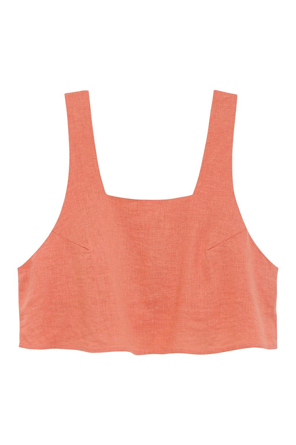 Coral Square Neck Crop Top - Image 2