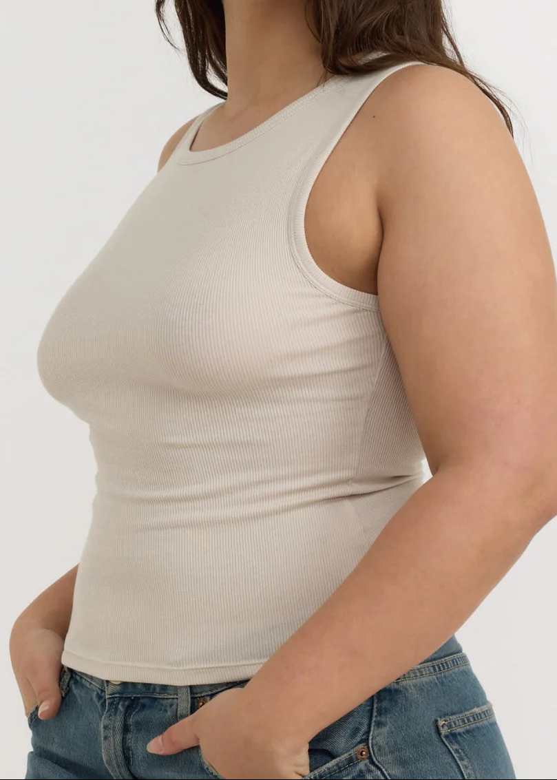 Core Rib Tank Top - Sandstone