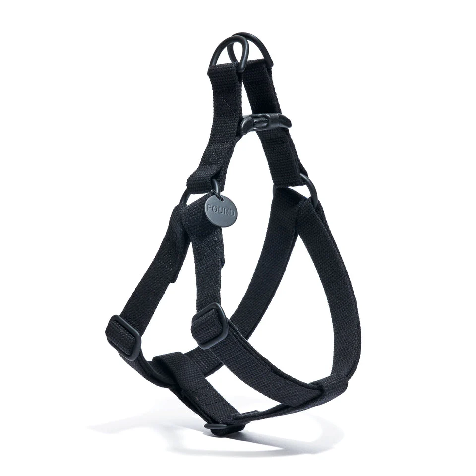 Cotton Dog & Cat Harness - Matte Black
