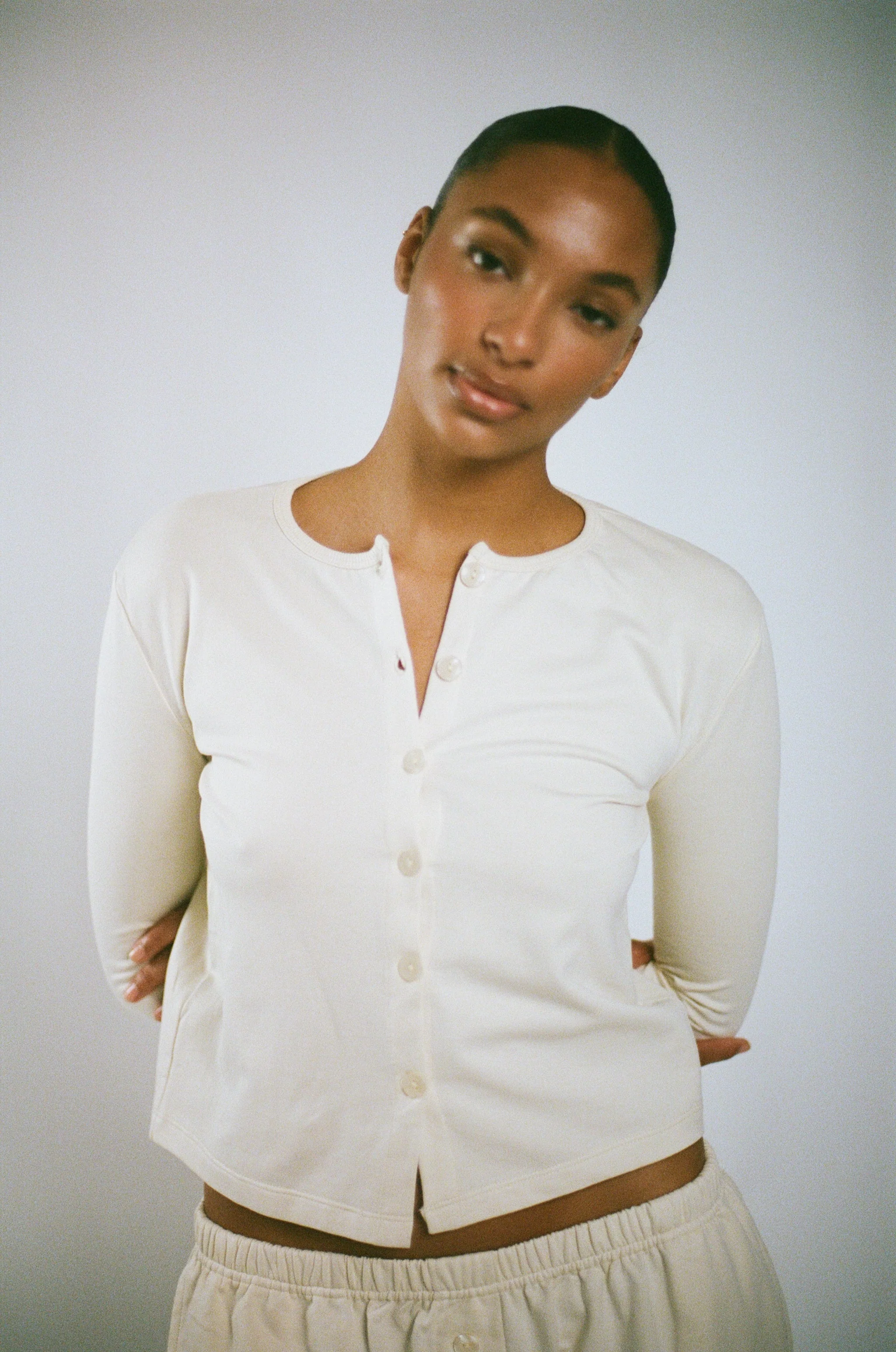 Cotton Cardigan Cream