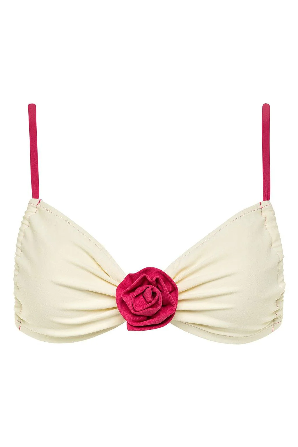 Cream Raspberry Binded Devin Rosa Bikini Top - Image 2